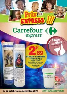 Catalogue promo carrefour express du 26 octobre au 6 novembre 2022