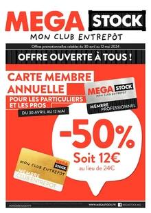 Catalogue promo mega stock du 30 avril au 12 mai 2024